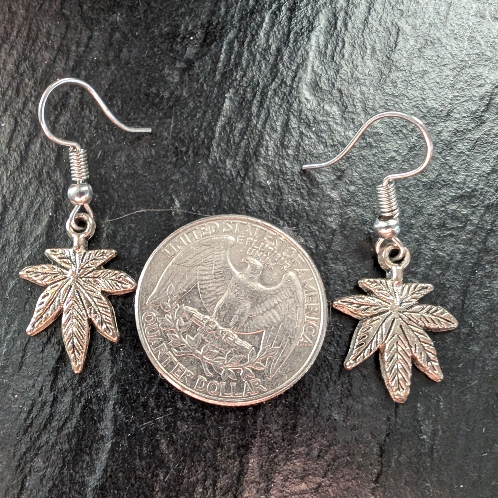 420 Leaf Earrings